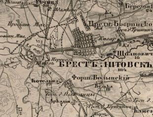 Gamle kart over Hviterussland Kart over Vitebsk-provinsen, tidlig på 1900-tallet